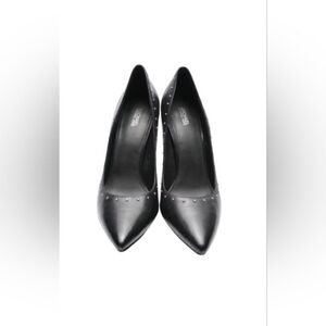 Michael Kors Black 4" Leather Pumps with Silver Studs
